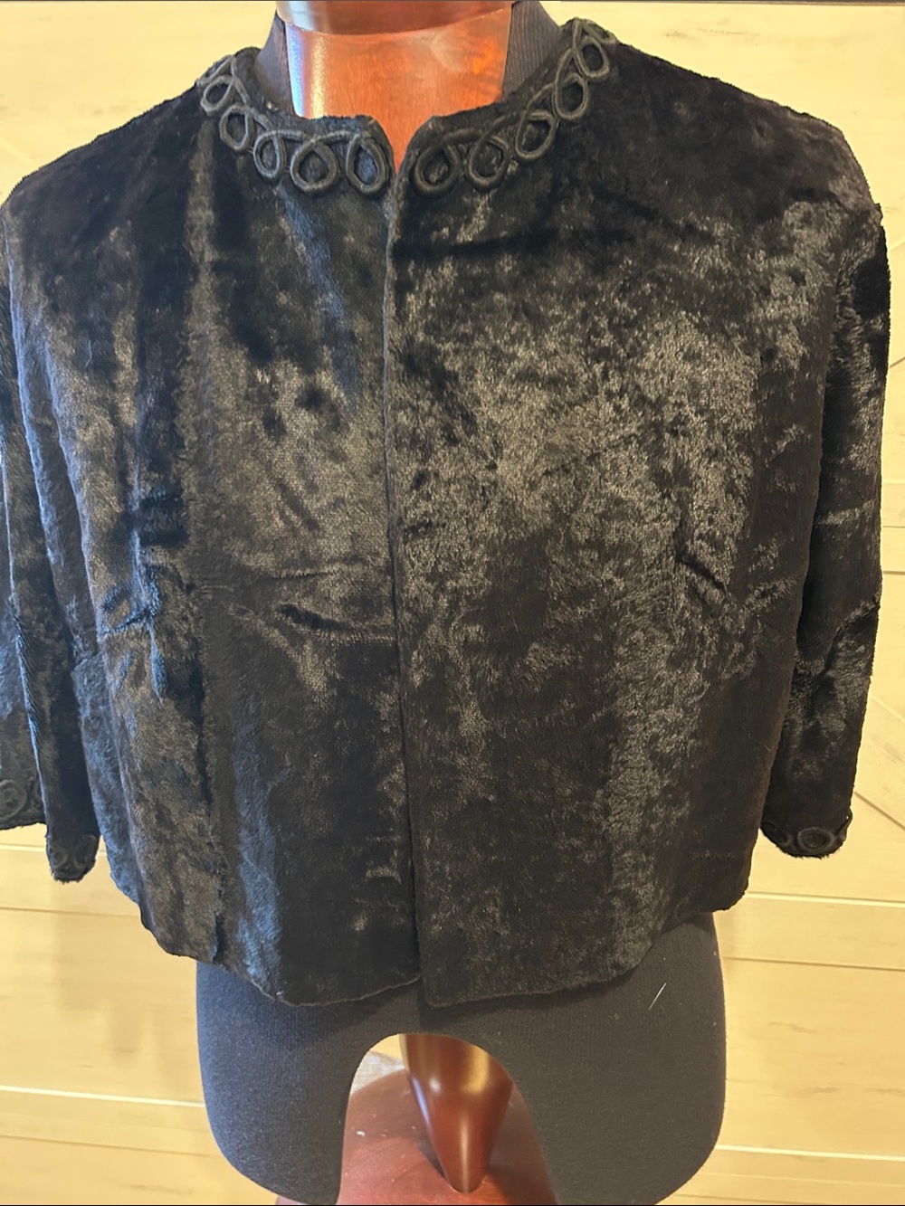 Black Velvet Short Women's Jacket